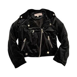 Urban Republic girls velour moto jacket